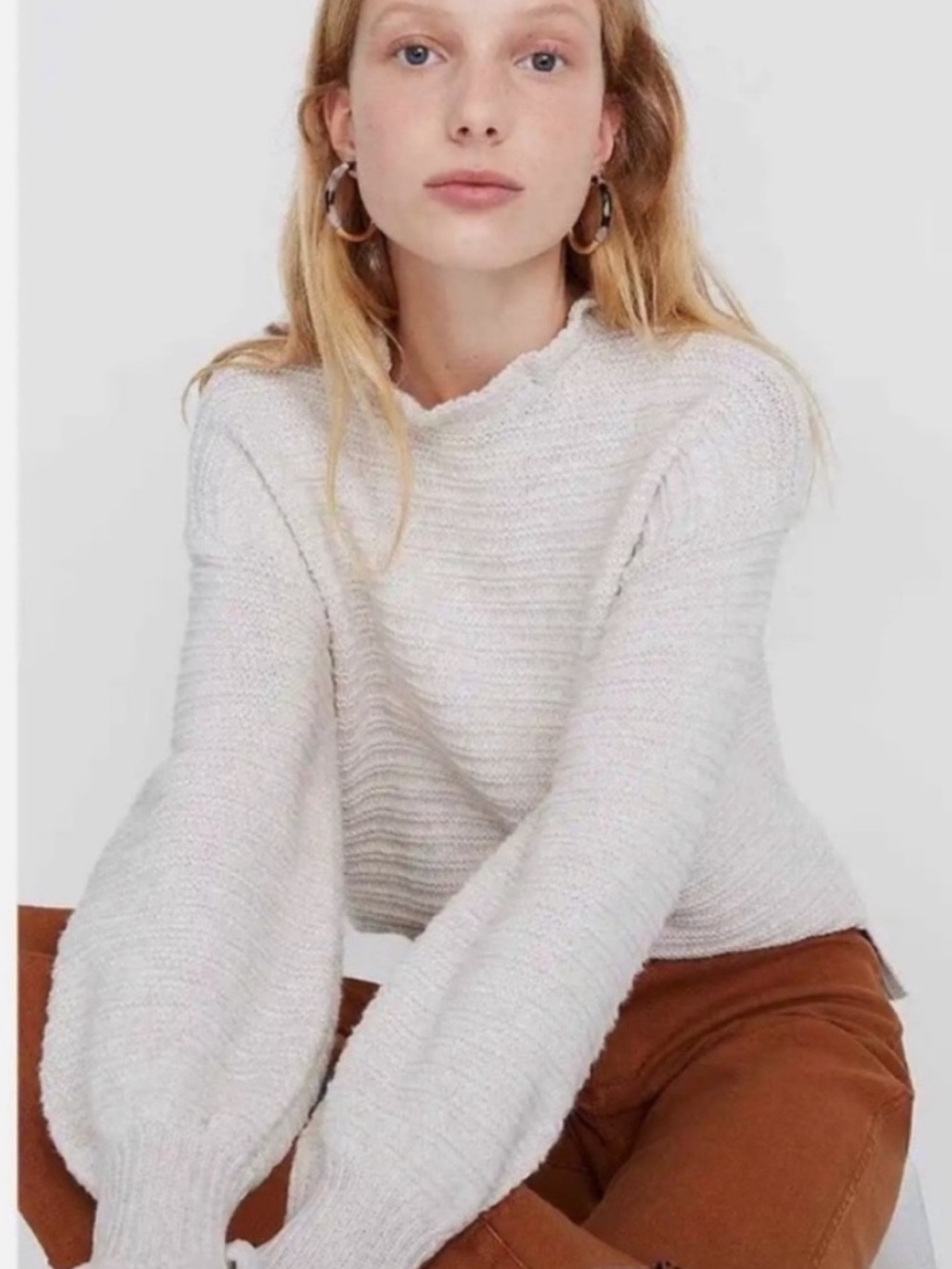 Madewell Cream Sweater Size Medium